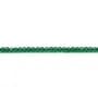 Emeraude synthétique verte, de forme ronde facetté, mesurant 2mm x 40cm