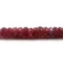 Rubis rouge,en forme de rondelle facette 3x5mm x 40cm