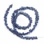 Saphir bleu goutte facette 3x4mm x 40cm
