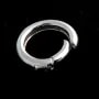 Argent 925  Rhodié Fermoir mousqueton rond17mm  x 1 pcs 