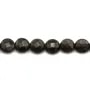 Smoky quartz faceted flat round 6mm x 40cm 