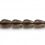 Smokey quartz drop 7x10mm x 40cm    