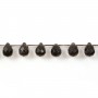 Quartz Fumé Goutte Facette 10x14mm x 40cm