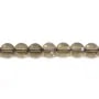 Quartz fumé rond plat facette 7mm x 39cm