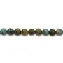 Turquoise africaine ronde facetté 4mm x 39cm