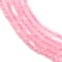 Faceted round rose quartz 2mm x 40cm