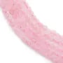 Quartz Rose Ronde Facette 3mm x 40cm 