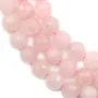 Quartz Rose Ronde Facette 12mm x 40cm 