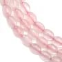 Quartz rose, de forme ovale, 6x8mm x 39cm