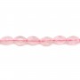 Pink Quartz Oval  faceted 8x12mm x 40cm
