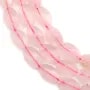 Quartz Rose Ovale facette  10x14mm x 40cm 