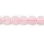 Quartz Rose Ronde Plate facette 10mm x 40cm