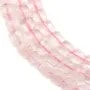 Quartz rose carré facette 6mm x 40cm