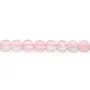 Pink Quartz, de forme ronde facetté et plate, 6mm x 40cm
