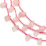 Quartz rose goutte facette 6x8mm x 40 cm