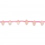 Quartz rose goutte facette 6x8mm x 40 cm
