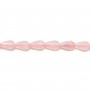 Quartz rose goutte facette 5x8mm x 40cm