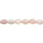 Quartz rose goutte plate 13x18mm x 40 cm 