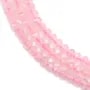 Quartz Rose Rondelle Facette 3-4mm x 40cm