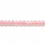 Quartz Rose Rondelle Facette 3-4mm x 40cm
