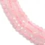 Pink quartz roundel faceted 3x4mm x 40cm 