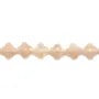 Aventurine rose trèfle facette 13mm x 40cm