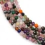Mélange de pierres, de forme ronde facetté, 3.5mm x 39cm