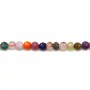 Mélange de pierres, de forme ronde facetté, 3.5mm x 39cm