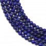 Lapis lazuli de forme ronde, mesurant 3mm, x 40cm