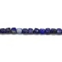 Lapis lazuli, de forme cube facetté, 5 mm x 40cm