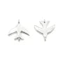 Intercalaire étoile avec zirconium 8mm en argent 925 rhodié  x 1pc