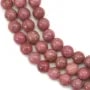 Rhodonite ronde 6.5mm x 40cm