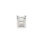 Intercalaire carré argent & zirconium 4mm x 1pc