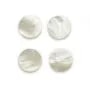 Cabochon Nacre Blanche rond plat 14mm x 1pc