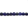 Lapis lazuli de forme rond plat facetté, et de taille 2mm x 39cm