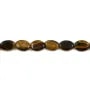 Oeil de tigre Oval 10x14mm x 40cm