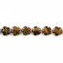 Oeil de tigre  en fleur 15mm  x 2pcs