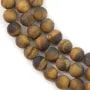 Œil de tigre matte de forme ronde 10mm x 39cm