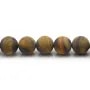 Œil de tigre matte de forme ronde 10mm x 39cm