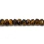 Oeil de tigre rondelle facette 4x6mm x 20pcs
