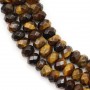 Oeil de tigre rondelle facette 4x6mm x 40cm
