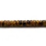 Yellow tiger eye,in a shape of a roundel 2x4.5mm x 39cm