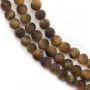 Œil de tigre matte de forme ronde 4mm x 39cm
