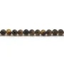 Œil de tigre matte de forme ronde 4mm x 39cm