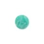 Blue cabochon of amazonite, in round shape, 8mm x 4 pcs