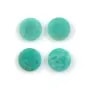 Cabochon amazonite du pérou, de forme rond plate, 8mm x 1pc