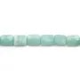 Amazonite faceted rectangle 8x10mm x 5pcs