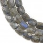 Labradorite Rectangle Facette 8x10mm x 40cm