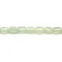 Jadeite rectangle facette 8x10mm x 40cm
