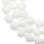 white jade   flower  20mm  x 40cm 